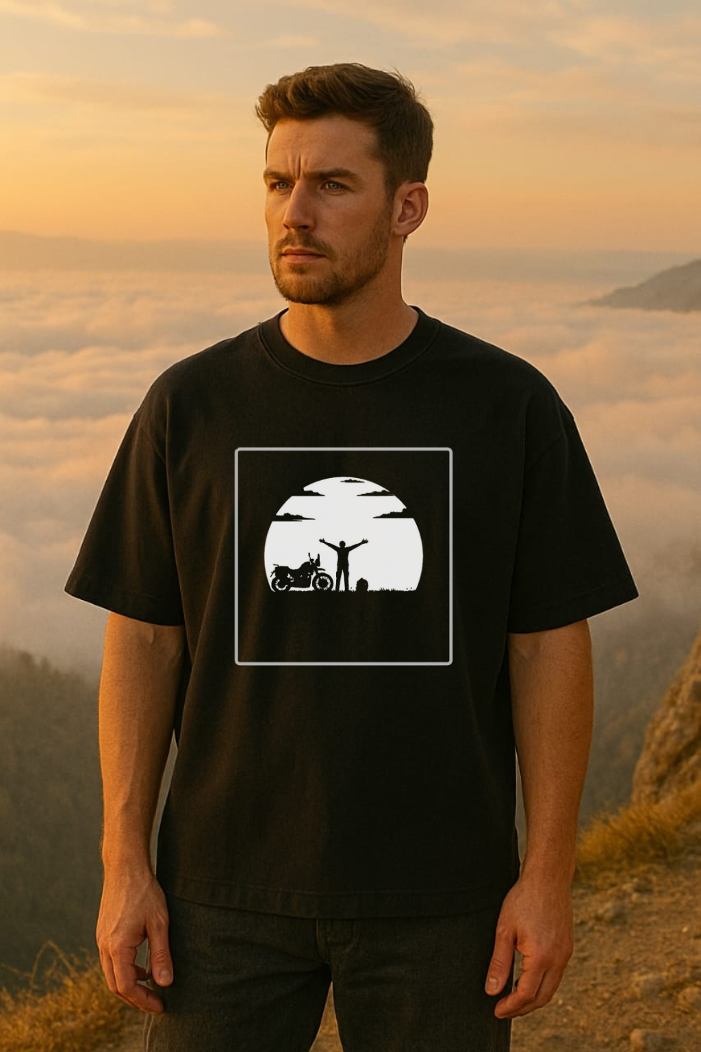 Moon Rider Oversized Classic T-Shirt (Unisex)