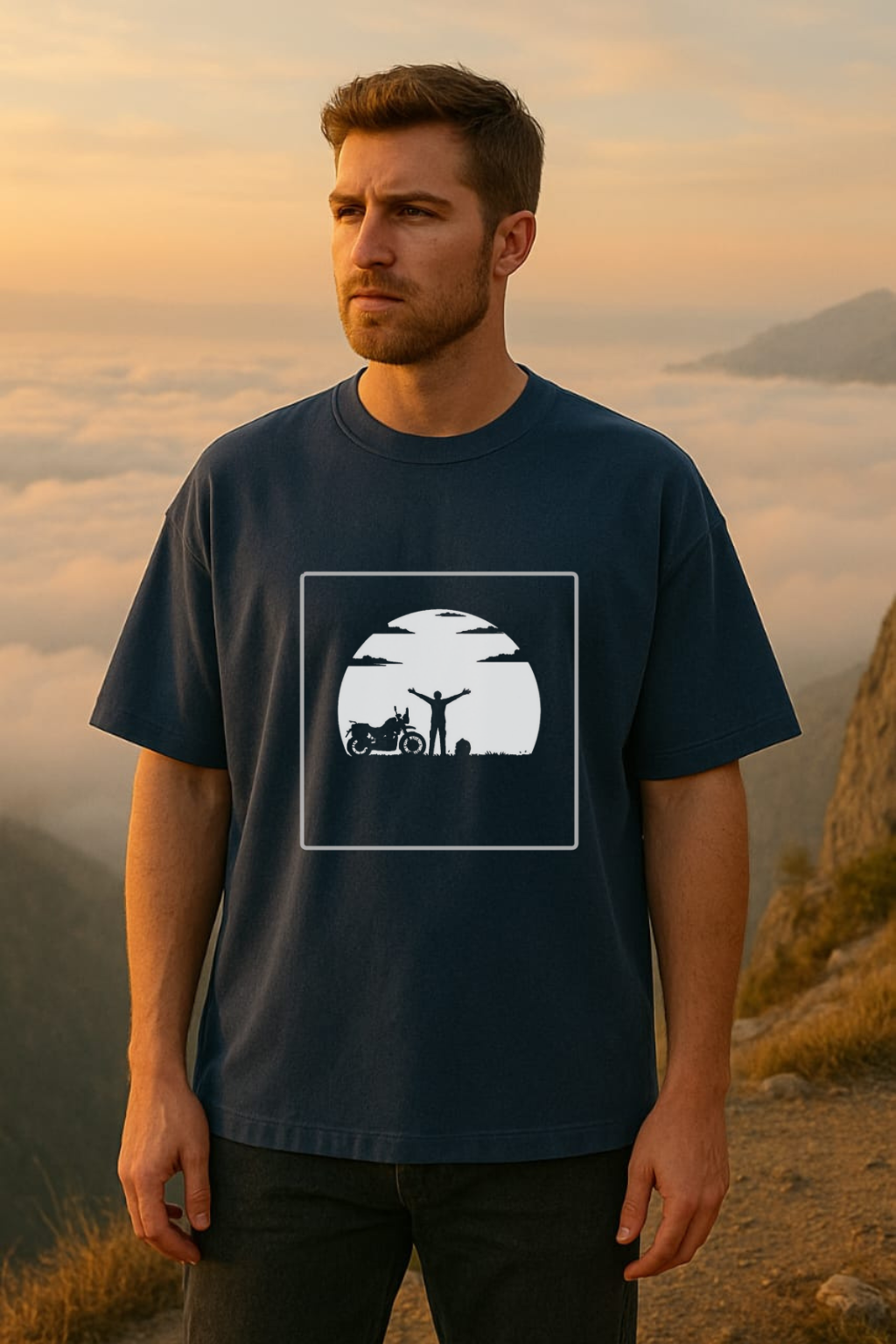 Moon Rider Oversized Classic T-Shirt (Unisex)