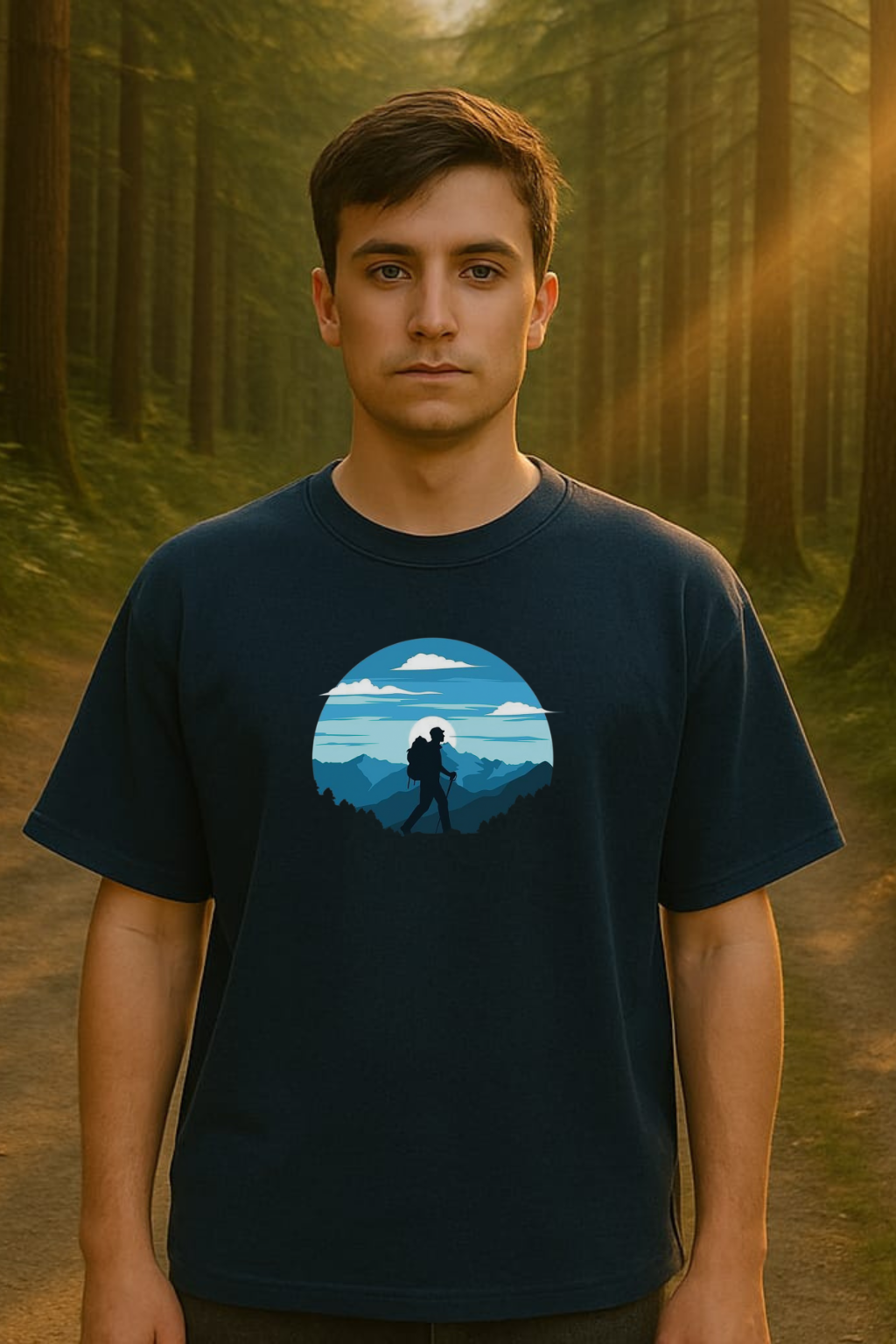 Hiker's Dawn Oversized Classic T-Shirt (Unisex)